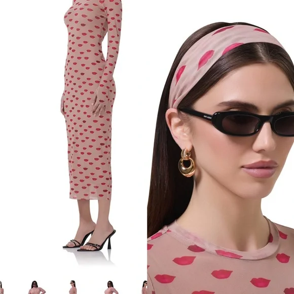 AFRM ** Shailene Dress + Headband** in Almond Kiss 💋 💋💋 - Picture 1 of 5